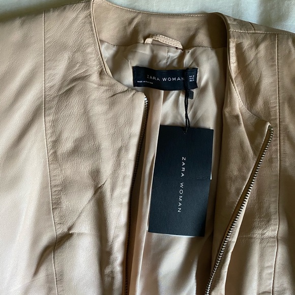 Zara REAL Leather Fall Jacket - Picture 3 of 8